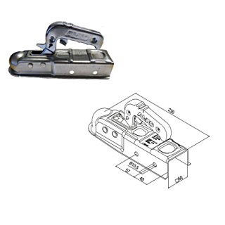 ALKO AK 7 version E firkantet 60 mm med 2 huller