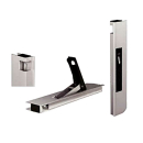 Drop side locks with stop, anodized aluminum