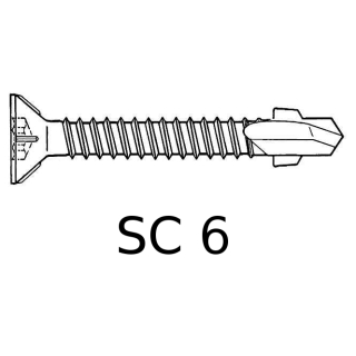 Torx specialboreskruer galvaniseret SC6 29-12-U 6,3 x 45