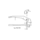 Peitz håndbremsearm PAV-SR bolt X dimension 21 mm, L 450mm