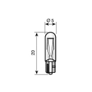 Szklana lampa bazowa NARVA 12V 1,2W podstawa W2x4,6d