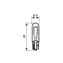 Pære Osram 12V 1.2W stik W2x4.6d