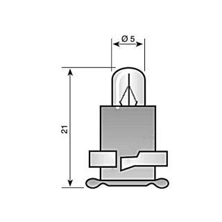 Plastbasislampe 24V 1,2W brun EBS R6