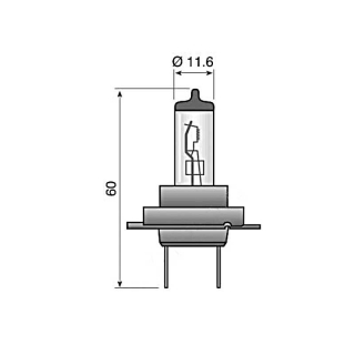 Pære Narva H7 12V 55W stikkontakt Px26d