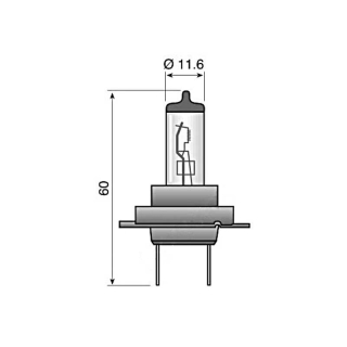 Pære Osram H7 12V 55W stikkontakt Px26d