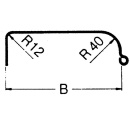 Single-axle mudguard profile 12/40 square