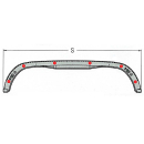 Profilé de garde-boue double essieu AL-KO 12/40