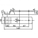 SPP - support de comptoir, Z-01A, 145 mm, galvanisé