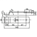 SPP - counter holder, Z-02A, 145 mm, cranked, galvanized