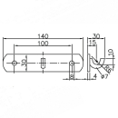 SPP - bordholder, Z-03, 140 mm, galvaniseret