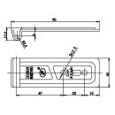 SPP - bordholder, Z-06, 90 mm, galvaniseret