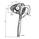 Serratura a leva angolare taglia 1, lunghezza 180 mm,...