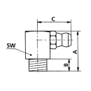 Ingrassatore conico 90 ° H3