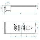 Counterholder toggle fastener straight galv.