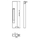 Cerraduras laterales abatibles sin tope, aluminio anodizado