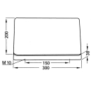 Forstøttepude PUR skum 300 x 198 x 39 mm