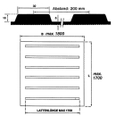 Rampemåtte gummi L = 1550mm W = 1750mm