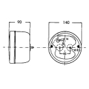 Vendelys omkring 140 mm