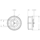 Roterende tagblæser, plast, Ø 250 mm