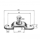 Stolpeholder 10 x 40 med justeringsskrue, galvaniseret