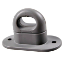 Twist lock for oval eyelets, gray, plastic, 42 x 22 mm