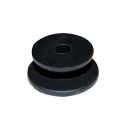 Round button 6/8 mm rope, plastic, mountable on both...