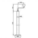 Soporte manivela tubo Ø 48 x 420 mm