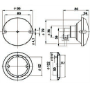 Luce posteriore freno, BRS 710-W, vetro trasparente,...