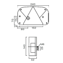 Multipoint III 5-pin left tail, brake, indicator, NSL KZL...