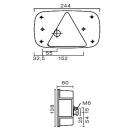 Multipoint III right end brake blinker KZL RFS SML,...