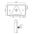 MultiLED, derecha con reflector triangular, RFS,...