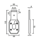 Gummiholder til Flexipoint I fleksibel 115 mm