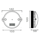 Aspöck - Luz interior Inpoint con interruptor