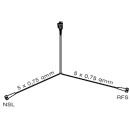 Kabelsæt forsyningsledning PVC-stik, 13-polet, 4 m længde, 2 x bajonetstik.